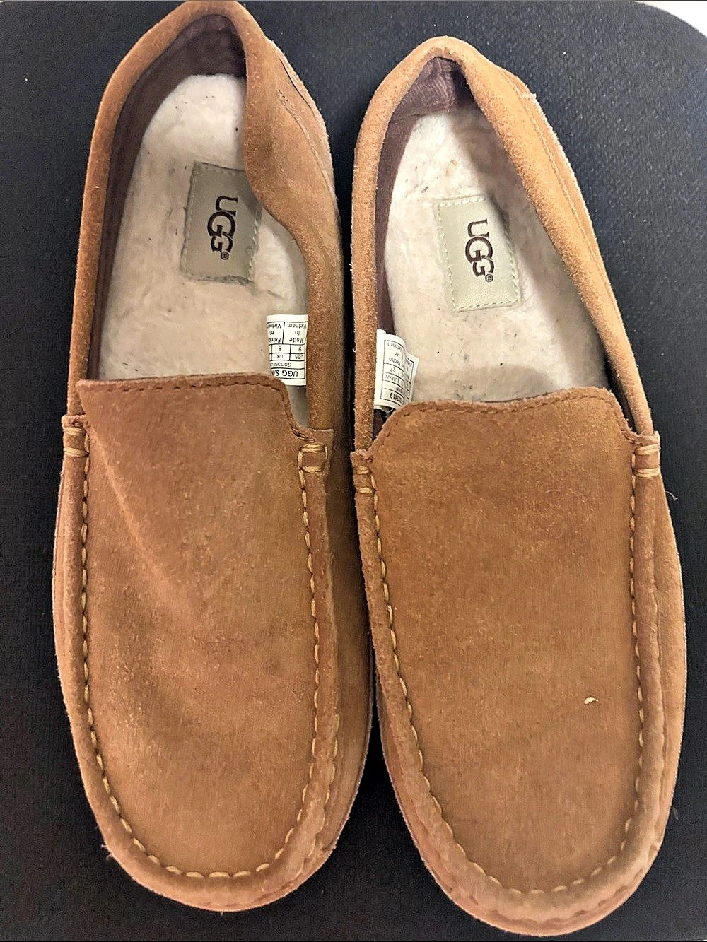 UGG Ascot Slipper Brown Moccasin Slip-On Shoes